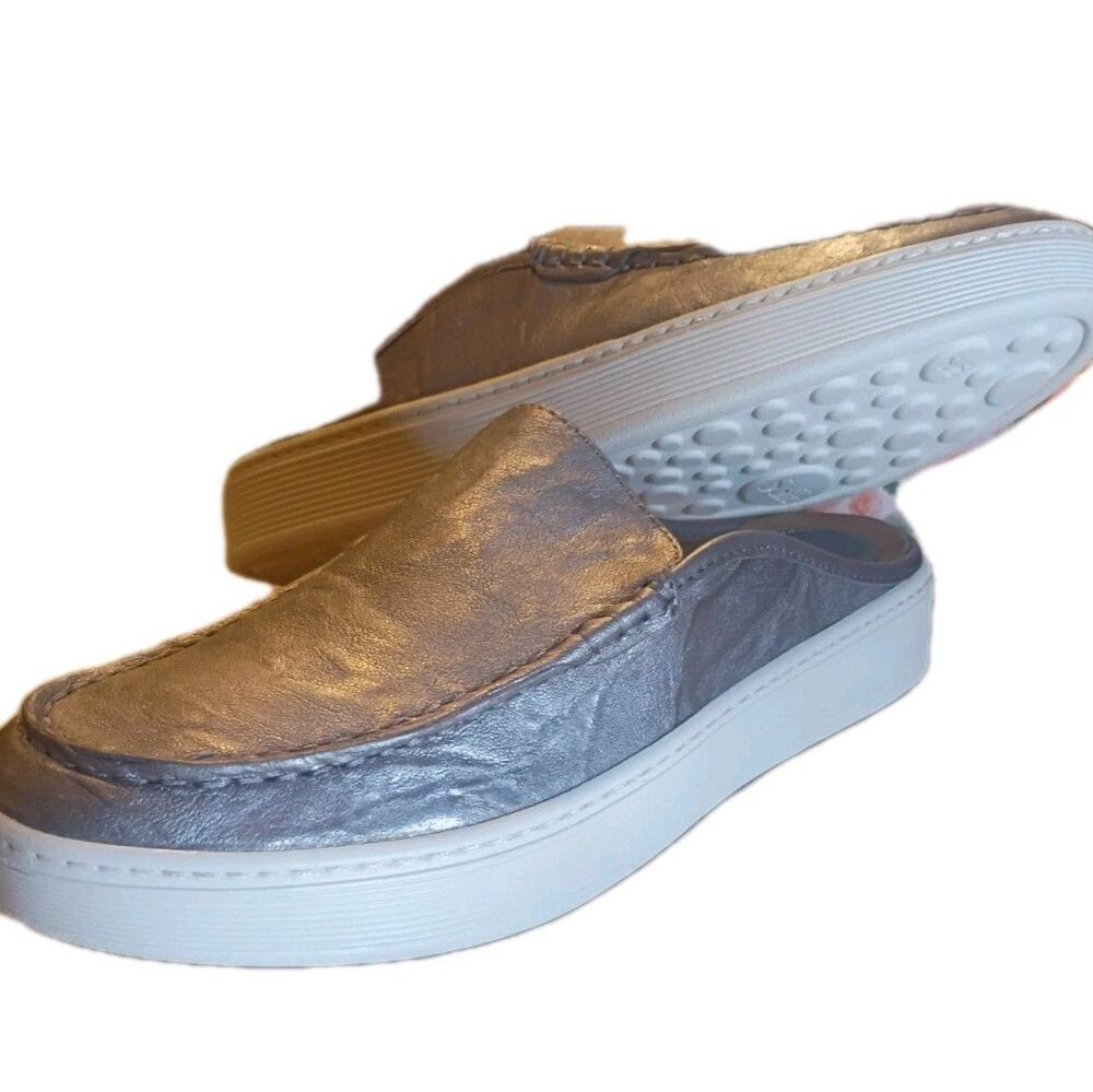 Sofft Somers Leather Grey/Silver Slip on Shoes, Wm US 8M New WOB
